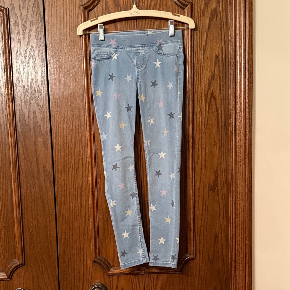 Girls George Light Blue Star Pattern Skinny Jeggings size 8